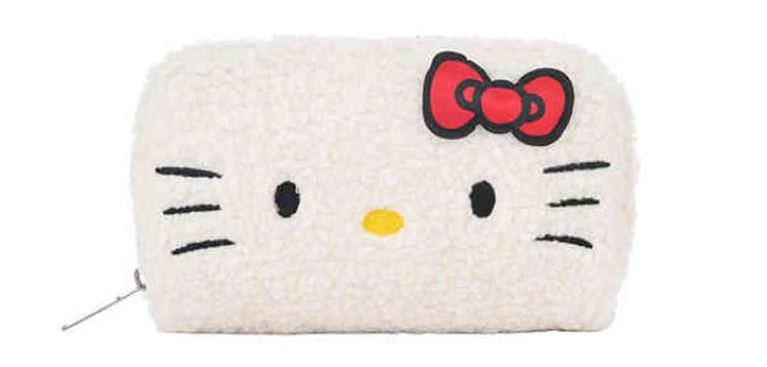 레스포삭 헬로키티 50주년 한정판 뽀글이 파우치 양털 화장품 코스메틱 HELLO KITTY